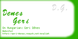 denes geri business card